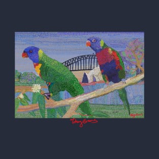 Lorikeets in Sydney Garden T-Shirt