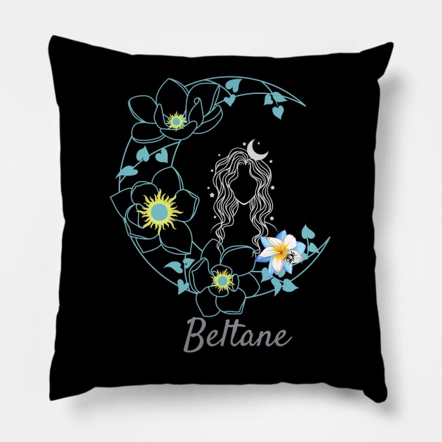 Blessings of Beltane Moon Pillow by AtHomeNinjaKeisha