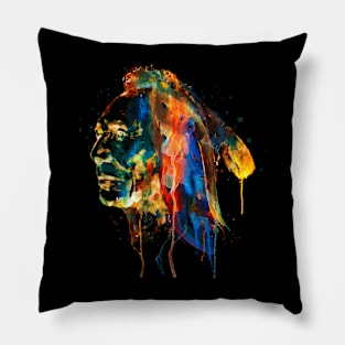 Sioux Warrior Reversed Colors Pillow