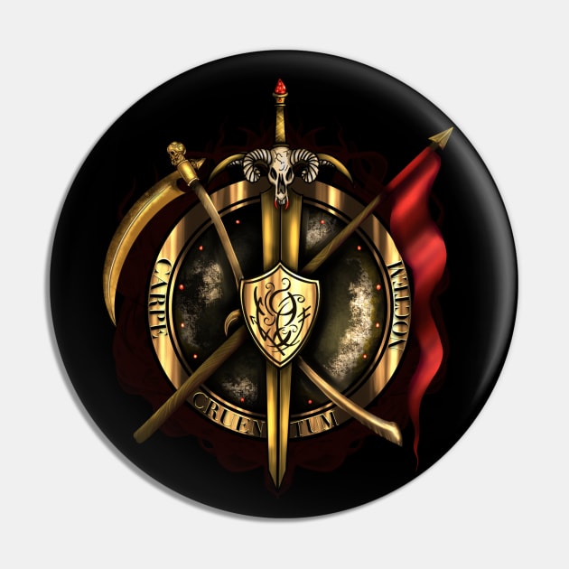 Royal Vampire Crest Pin by GK DeRosa Swag Store 