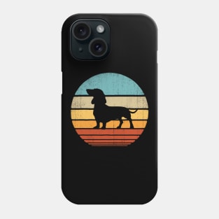 Dachshund Silhouette Retro Vintage Phone Case