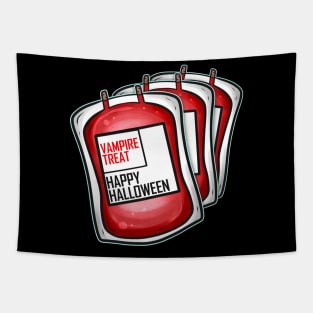 Blood Sample Blood Bag Bank Vampire Treat For Halloween Tapestry