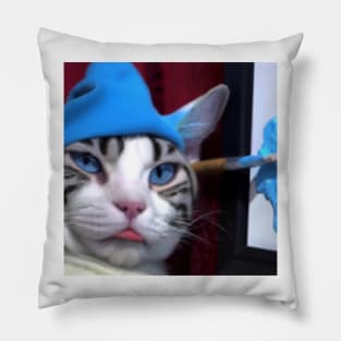 Cattastic Smurf Cat Pillow