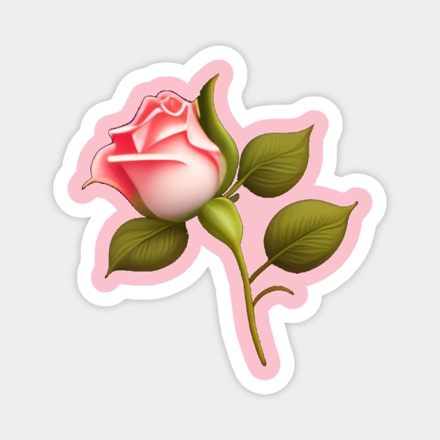 Pink flower rose shirt Magnet by smart outlet