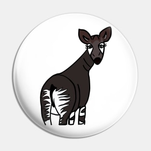 Okapi - cartoon style Pin