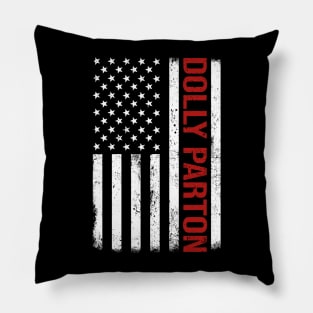 Graphic Dolly Proud Name US American Flag Birthday Gift Pillow