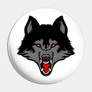 Scary Wolf Facemask A Rave Face - Aesthetic Art Of Animal Pin