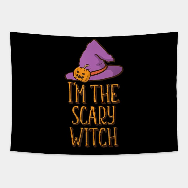 I'm the Scary Witch Halloween Matching Group Family Tapestry by ChristianCrecenzio