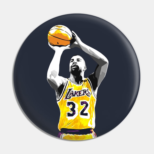 Magic Johnson Pin by Creativedy Stuff