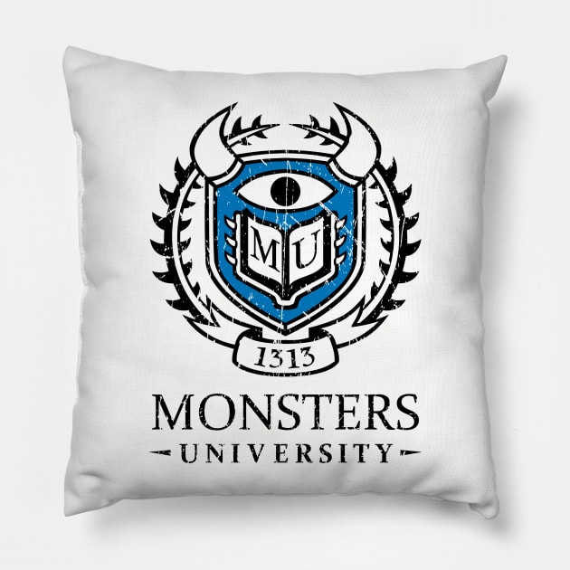 Monsters University - Distressed Pillow by Ryans_ArtPlace