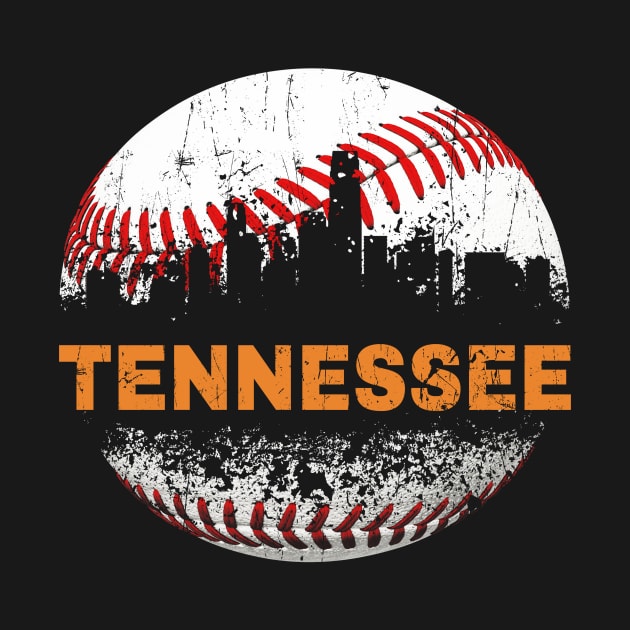 Tennessee Souvenir Cities Skyline Baseball I Love Tennessee by Jhon Towel