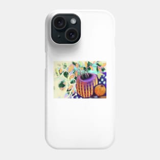 Purple vase and orange Phone Case