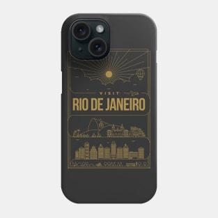 Rio de Janeiro Minimal Lineal Poster Phone Case