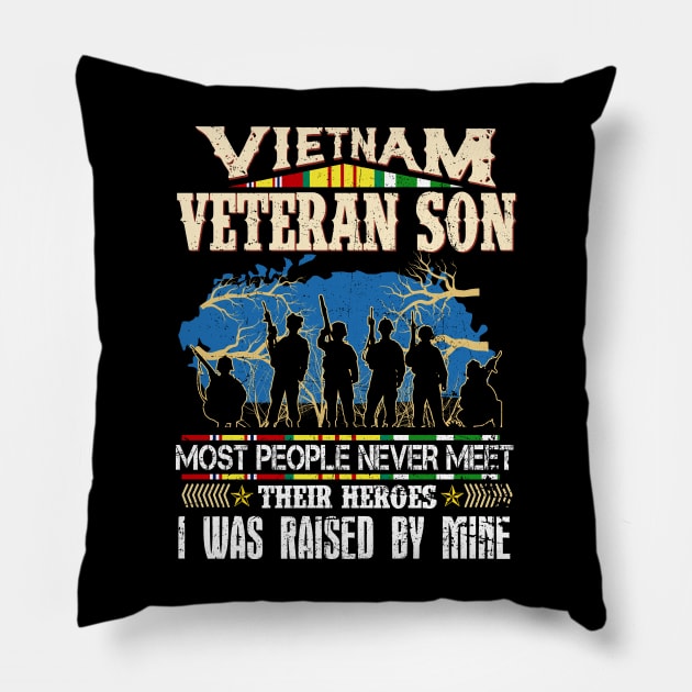 Vietnam Veteran Son Pillow by adalynncpowell