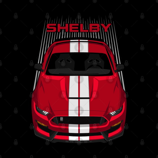 Ford Mustang Shelby GT350 2015 - 2020 - Red - White Stripes by V8social