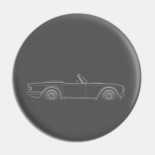 Triumph TR4 - profile stencil, white Pin