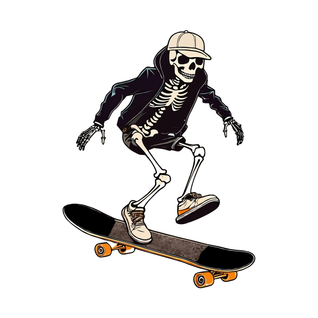 Preppy Skeleton - Skate Vibes by Salaar Design Hub