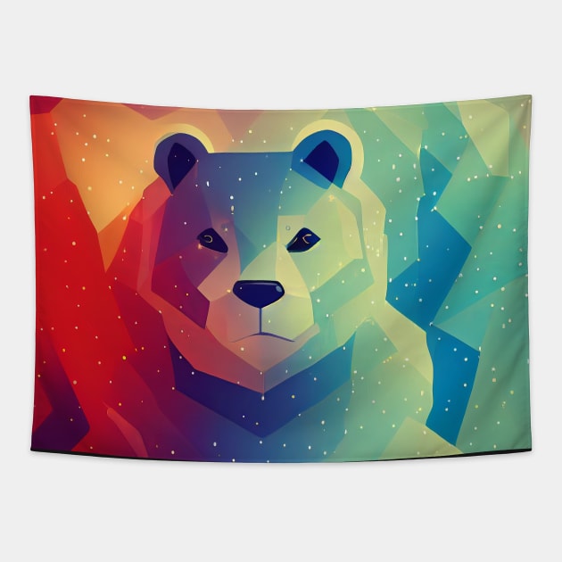 White Christmas bear Tapestry by MorningPanda