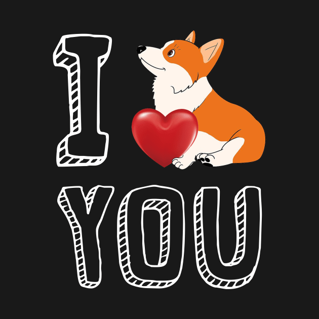 I Love You Corgi Valentine by Danielsmfbb