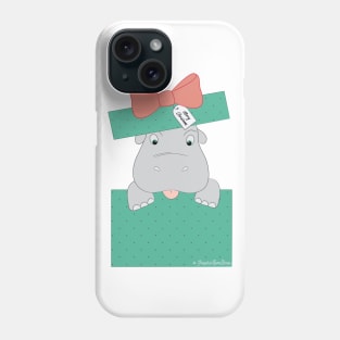 I Want a Hippopotamus for Christmas, Pastel © GraphicLoveShop Phone Case