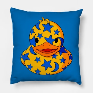 Moon & Stars Pattern Rubber Duck Pillow