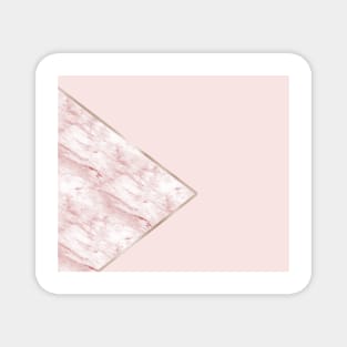 Blush pink geo - pink marble Magnet