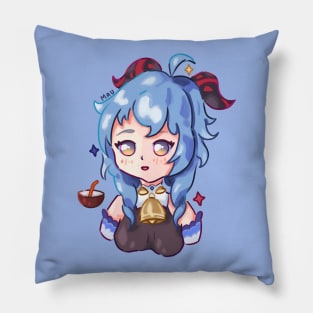 Ganyu cute chibi cocogoat - Genshin Impact Pillow