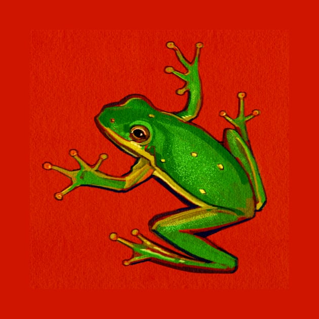 Green Tree Frog by CozyPixelFluff