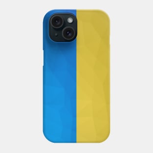 Ukraine flag yellow blue geometric pattern mesh Phone Case