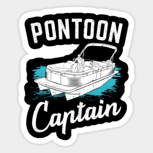 Funny Pontoon Captain Boat Stickers for Sale