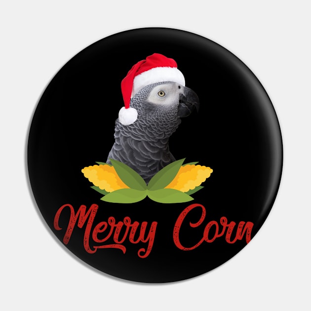 African Grey Parrot Merry Corn Christmas Santa Pin by HouldingAlastairss