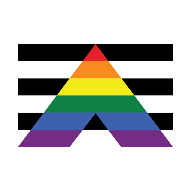 Straight Ally pride flag by snowshade