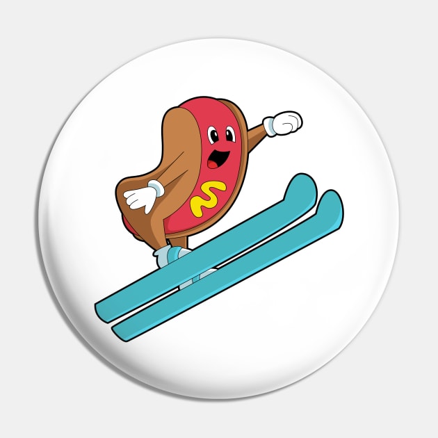 Hotdog as Ski jumper with Ski Pin by Markus Schnabel