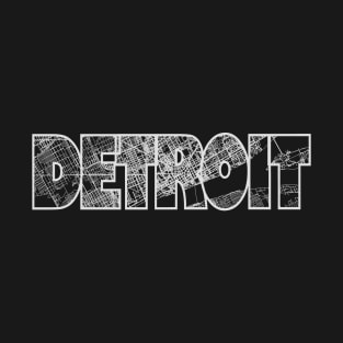 Detroit Street Map T-Shirt