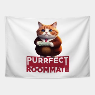 Just a Purrfect Roommate Cat Tapestry