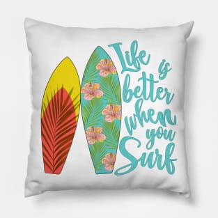 Surfing Life Pillow