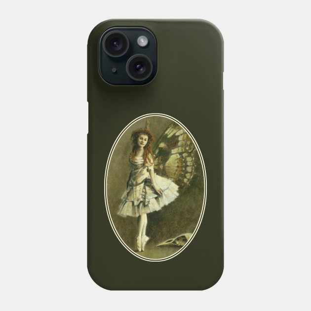 Victorian Gothic Fairy Oval Design Phone Case by mictomart