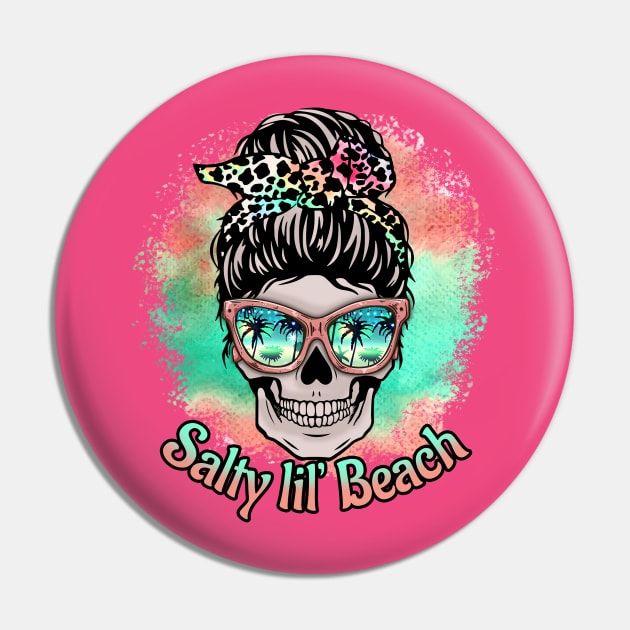 Salty li Beach Messy Bun Pin by O2Graphic