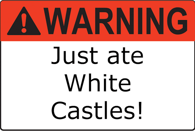 Warning White Castles Kids T-Shirt by Kleiertees