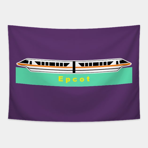 Monorail Sign - EC Tapestry by BackstageMagic