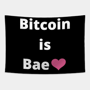 Bitcoin is Bae heart emoji Tapestry