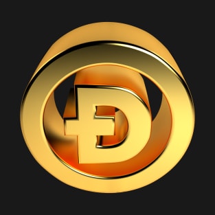 3D Dogecoin - Gold T-Shirt