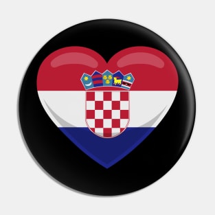 Croatia Flag Heart Pin