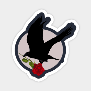 The raven and the rose Magnet