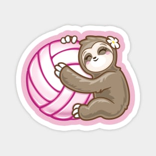 Kawaii Sloth pink girls Volleyball Magnet