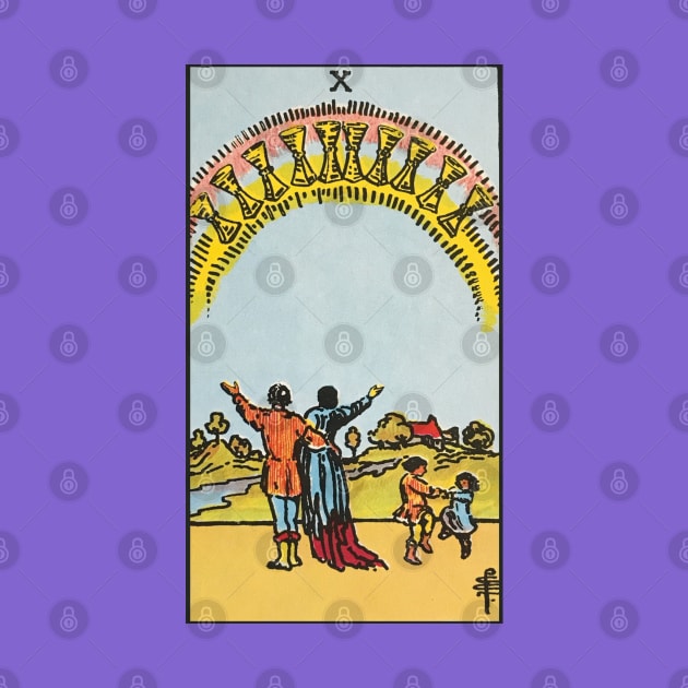 Ten of cups tarot card by Nate's World of Tees