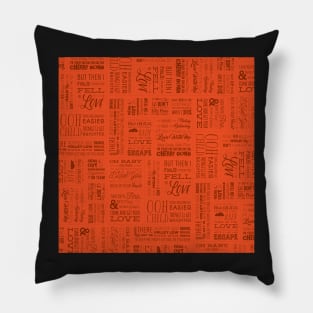 80s Song Lyrics Pillow