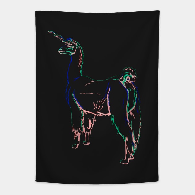 Llama Unicorn Tapestry by RaLiz