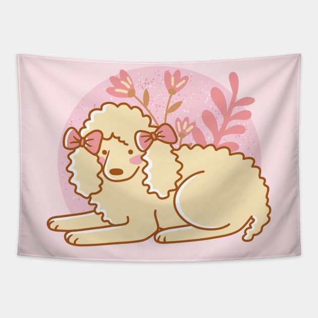 Little Poodle Tapestry by Wlaurence