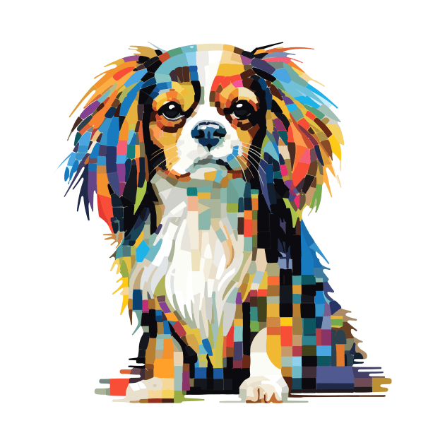 Cavalier King Charles Dog Pet World Animal Lover Furry Friend Abstract by Cubebox